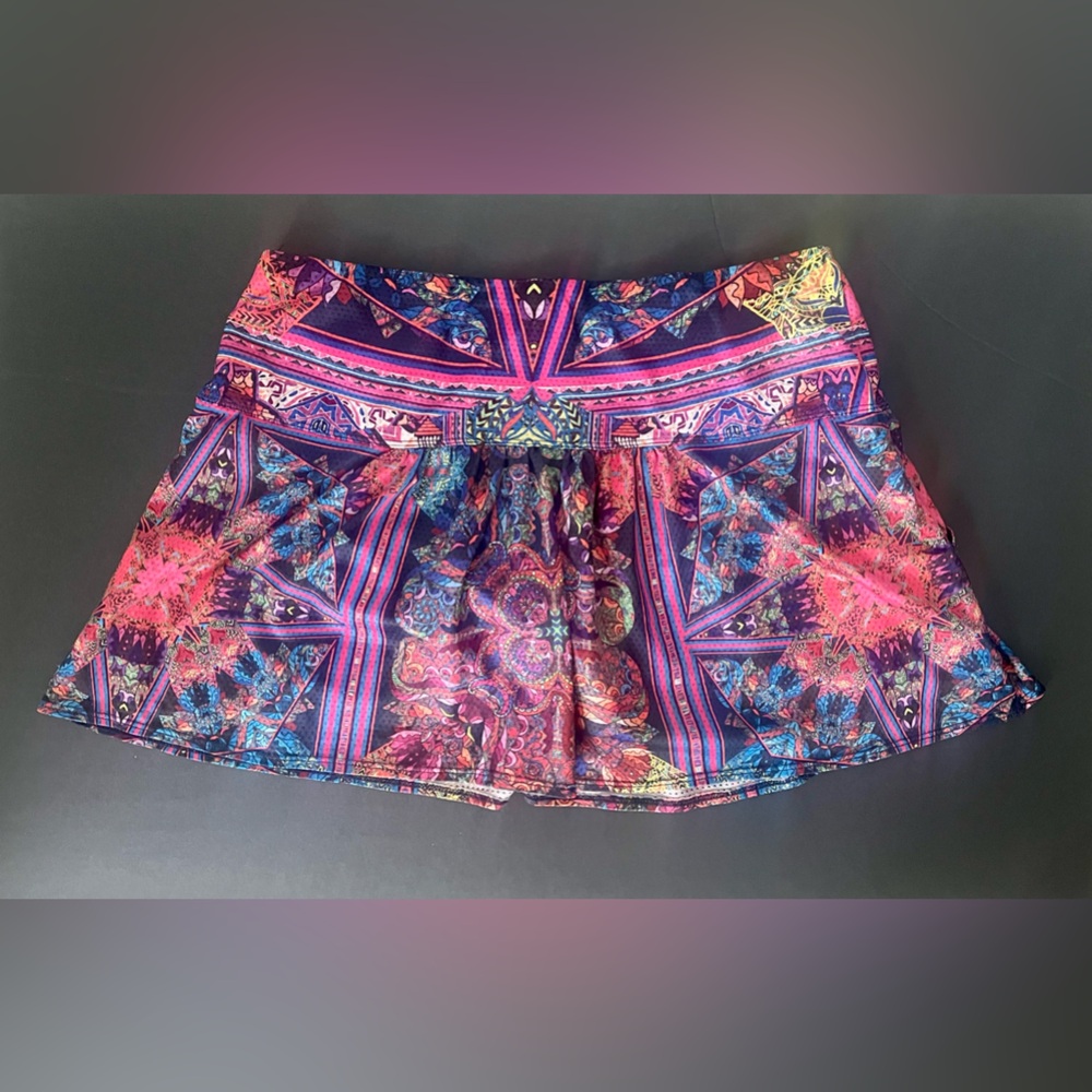 Lucky in Love Pink and Multicolor Tennis Skort - size Large